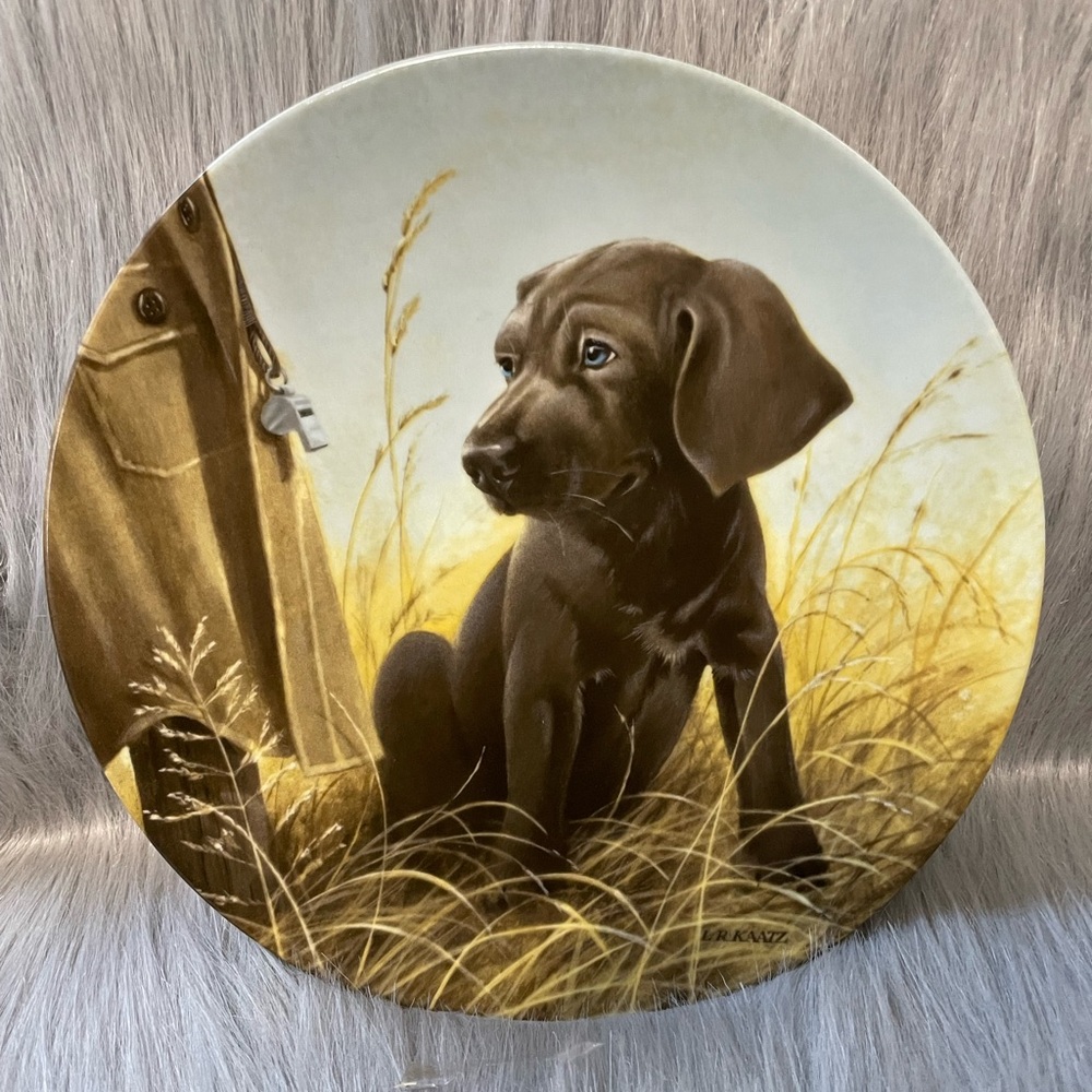 Vintage 1989 Weimaraner Collectors Plate.